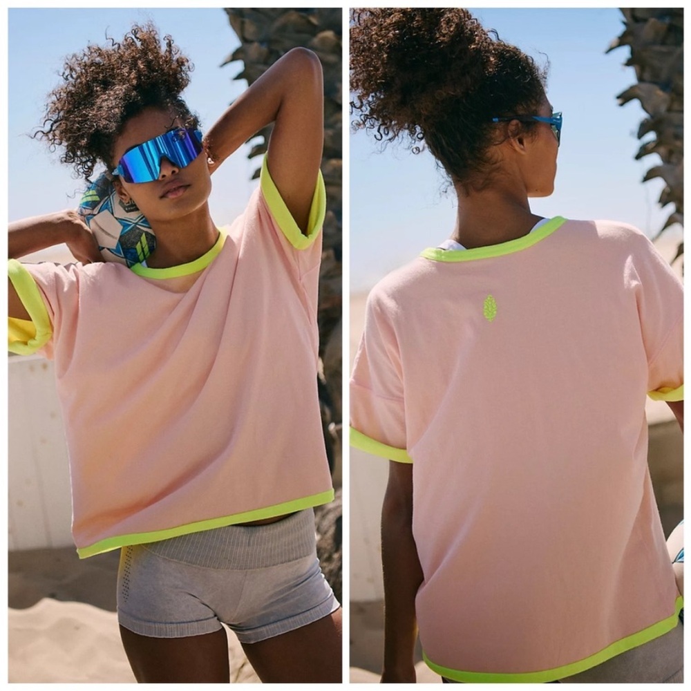 🌼🌸Free People Pastel Peach Combo Sweater